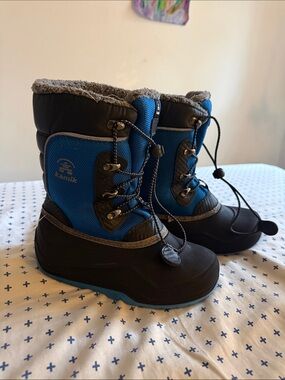 Kamik Kids Blue and Black Insulated Snow Boots